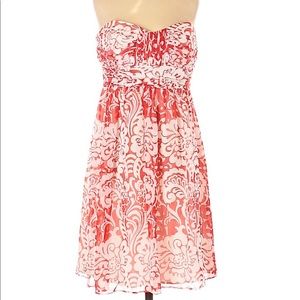 {Shoshana} Strapless 100% Silk Dress